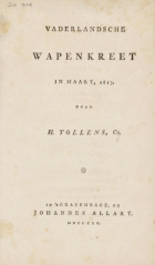 Vaderlandsche wapenkreet in maart, 1815, Hendrik Tollens