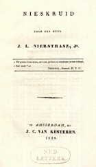 Nieskruid voor den heer J.L. Nierstrasz, Jr., Jan J.F. Wap