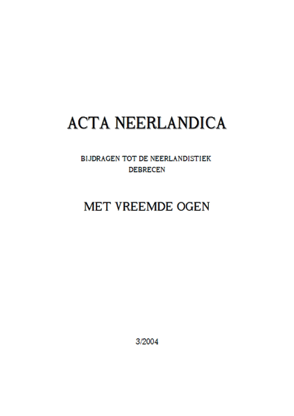 Acta Neerlandica 3
