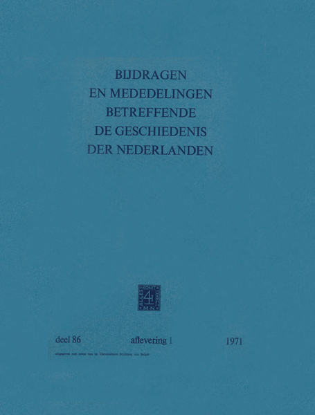 Bijdragen en Mededelingen betreffende de Geschiedenis der Nederlanden. Deel 86