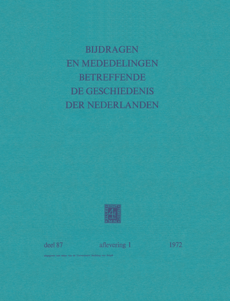 Bijdragen en Mededelingen betreffende de Geschiedenis der Nederlanden. Deel 87