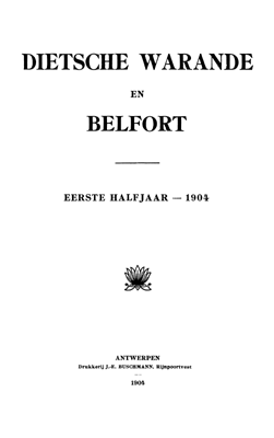Dietsche Warande en Belfort. Jaargang 1904