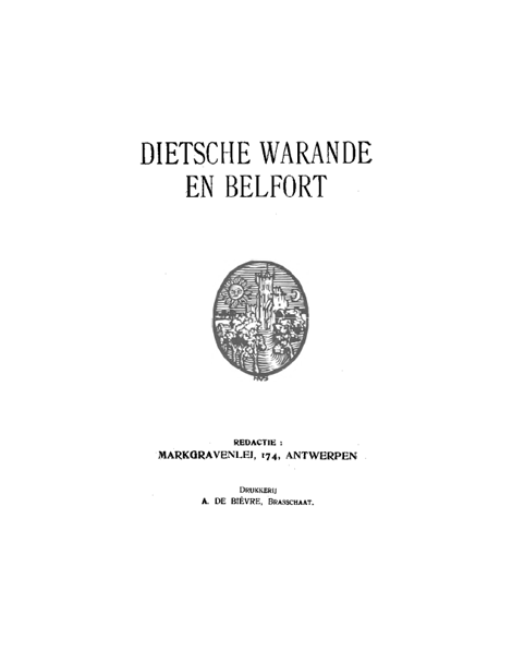 Dietsche Warande en Belfort. Jaargang 1920