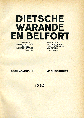 Dietsche Warande en Belfort. Jaargang 1932