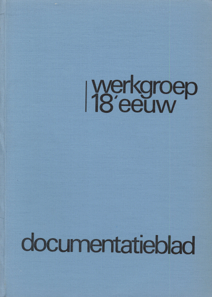 Documentatieblad werkgroep Achttiende eeuw. Jaargang 1975