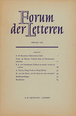Forum der Letteren. Jaargang 1961