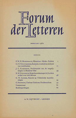 Forum der Letteren. Jaargang 1962
