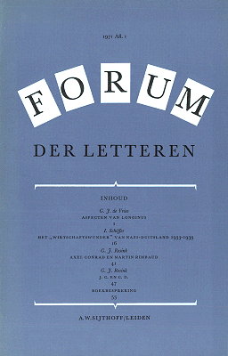 Forum der Letteren. Jaargang 1971