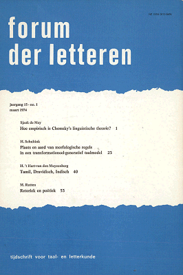 Forum der Letteren. Jaargang 1974