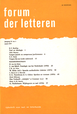 Forum der Letteren. Jaargang 1977