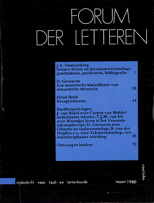 Forum der Letteren. Jaargang 1980