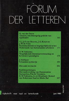 Forum der Letteren. Jaargang 1981