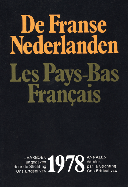 De Franse Nederlanden / Les Pays-Bas Français. Jaargang 1978
