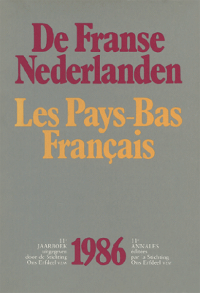 De Franse Nederlanden / Les Pays-Bas Français. Jaargang 1986