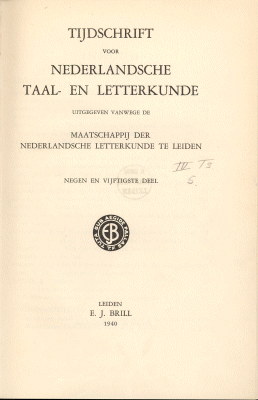 Tijdschrift voor Nederlandse Taal- en Letterkunde. Jaargang 59
