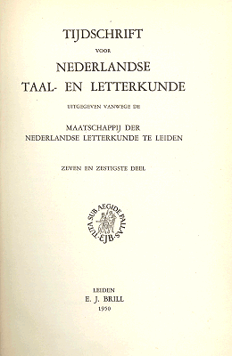 Tijdschrift voor Nederlandse Taal- en Letterkunde. Jaargang 67