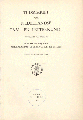 Tijdschrift voor Nederlandse Taal- en Letterkunde. Jaargang 69-70