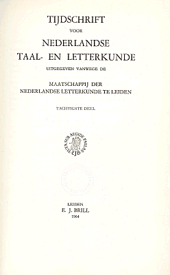 Tijdschrift voor Nederlandse Taal- en Letterkunde. Jaargang 80
