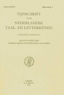 Tijdschrift voor Nederlandse Taal- en Letterkunde. Jaargang 85