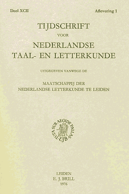Tijdschrift voor Nederlandse Taal- en Letterkunde. Jaargang 92