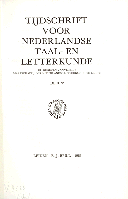 Tijdschrift voor Nederlandse Taal- en Letterkunde. Jaargang 99