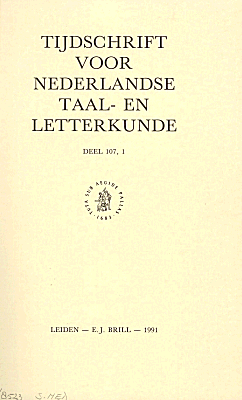 Tijdschrift voor Nederlandse Taal- en Letterkunde. Jaargang 107