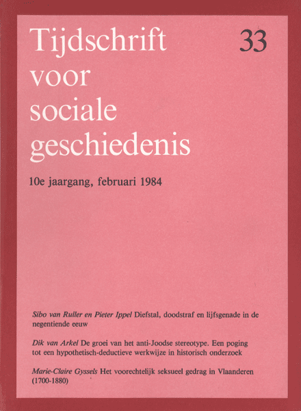 Tijdschrift Voor Sociale Geschiedenis. Jaargang 10 - DBNL