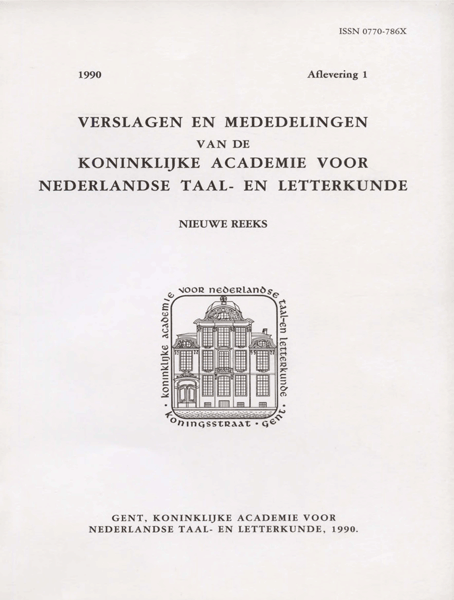 Verslagen en mededelingen van de Koninklijke Academie voor Nederlandse taal- en letterkunde (nieuwe reeks). Jaargang 1990