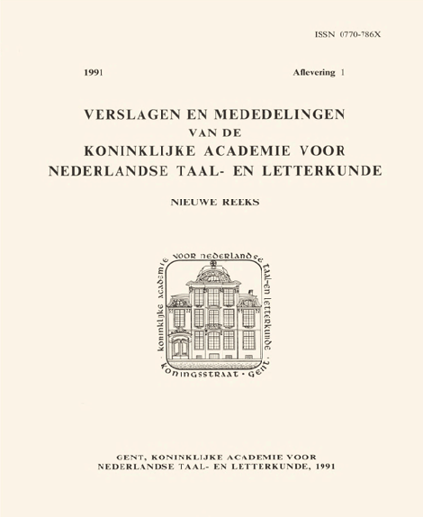 Verslagen en mededelingen van de Koninklijke Academie voor Nederlandse taal- en letterkunde (nieuwe reeks). Jaargang 1991