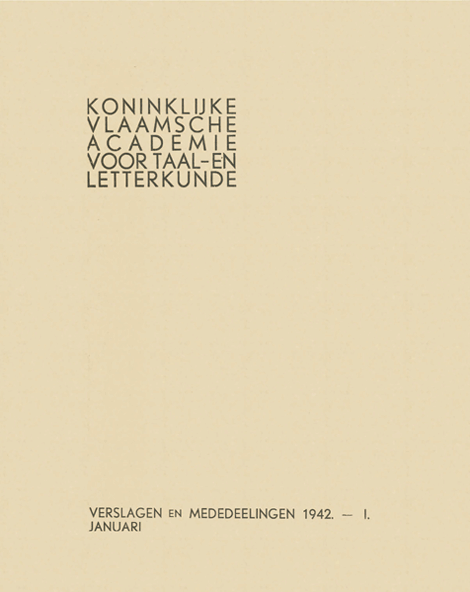 Verslagen en mededelingen van de Koninklijke Vlaamse Academie voor Taal- en Letterkunde 1942