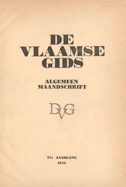 De Vlaamse Gids. Jaargang 37