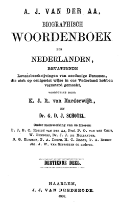 Biographisch woordenboek der Nederlanden. Deel 13
