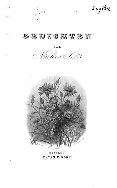 Verstrooide gedichten uit vroeger en later tijd (1831-1861)