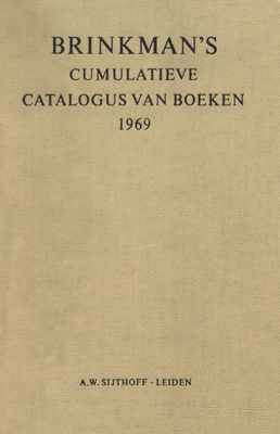 Brinkman's cumulatieve catalogus van boeken 1969
