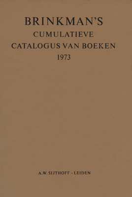 Brinkman's cumulatieve catalogus van boeken 1973