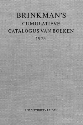 Brinkman's cumulatieve catalogus van boeken 1975