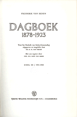 Dagboek 1878-1923. Deel 3: 1911-1918
