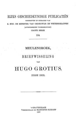 Briefwisseling van Hugo Grotius. Deel 6