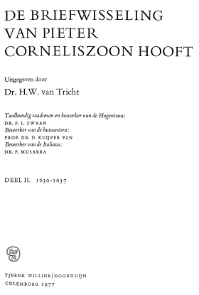De briefwisseling van P.C. Hooft. Deel 2