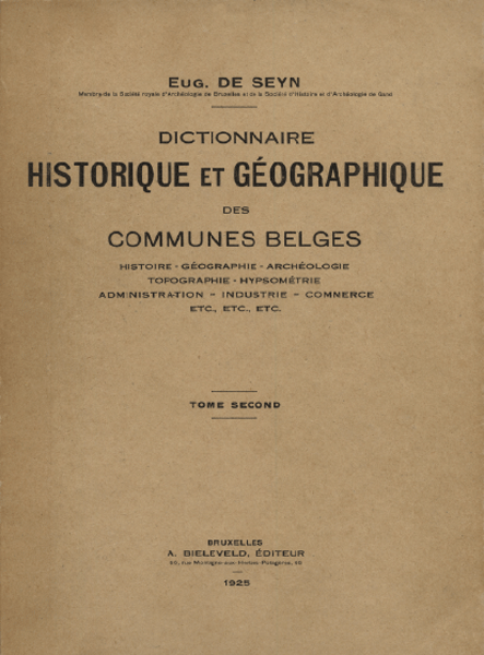 Dictionnaire Historique et Géographique. Tome second