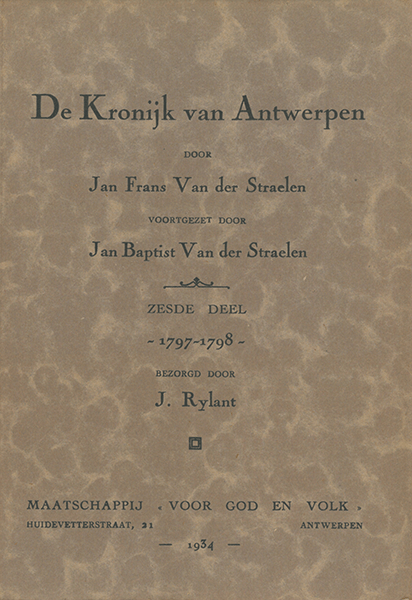 De kronijk van Antwerpen. Deel 6. 1797-1798