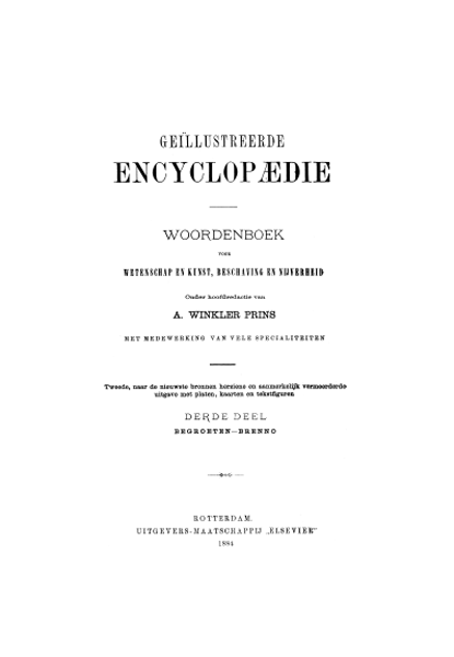 Inhoudsopgave Van Geïllustreerde Encyclopaedie. Woordenboek Voor ...